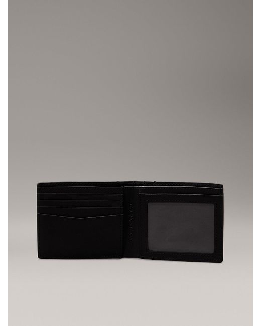 Calvin Klein Black Leather Rfid Slimfold Wallet for men