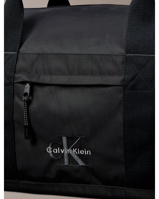 Sac Week-End En Nylon Avec Logo Emblématique Calvin Klein pour homme en coloris Gray