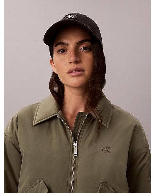Calvin Klein Blue Jeans Lightly Padded Short Bomber Jacket