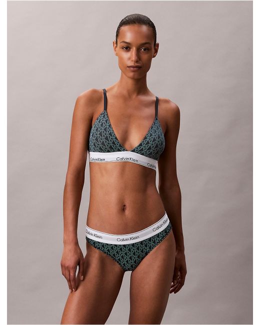 Calvin Klein Multicolor Icon Cotton Modal Lightly Lined Triangle Bralette