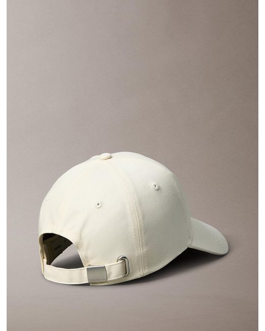 Calvin Klein White Embroidered Monogram Baseball Cap