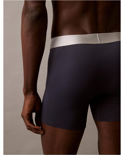 Calvin Klein Brown Brushed Microfiber Stretch Boxer Brief for men