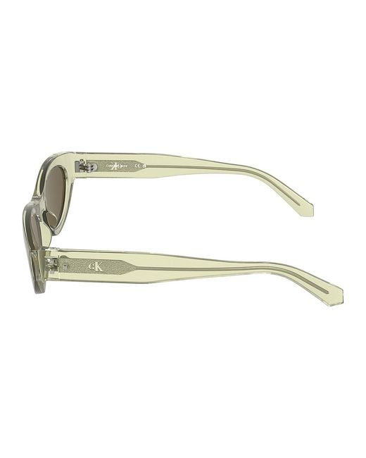 Calvin Klein Green Oval Sunglasses