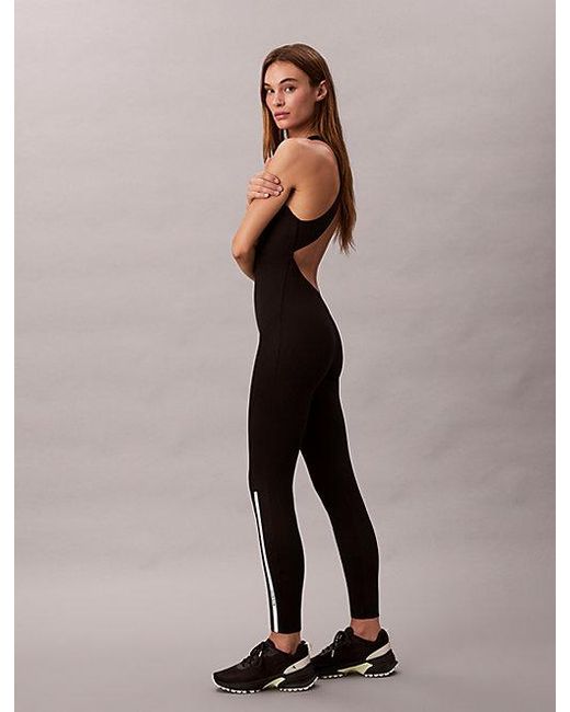 Calvin Klein Black Sport Performance One Piece Unitard Bodysuit