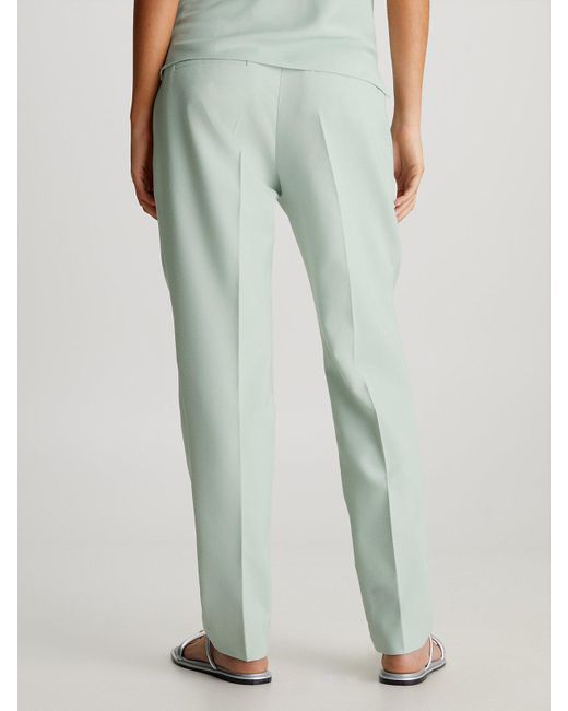 Calvin Klein Green Slim Tapered Ankle Trousers