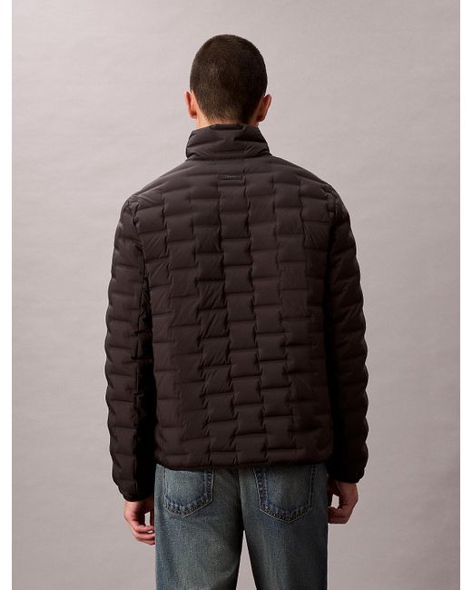 Calvin Klein Blue Lightweight Quilted Packable Puffer Jacket for men