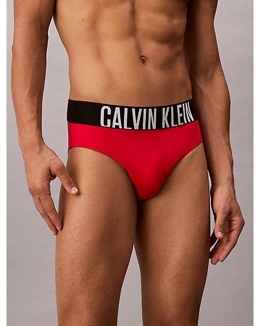 Calvin Klein Red Swim Briefs Intense Power for men