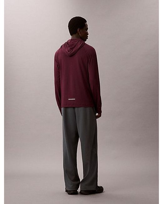 Calvin Klein Sneldrogend T-Shirt Met Capuchon En Duimgat Om in het Purple voor heren