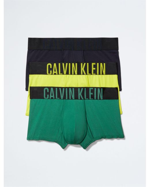 Calvin Klein Green Intense Power Micro 3-pack Low Rise Trunk for men
