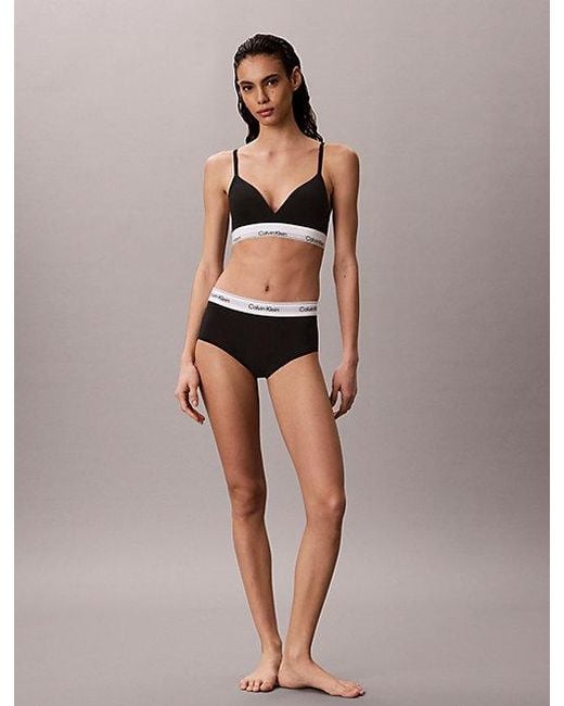 Calvin Klein Black High Waisted Hipster Panty Icon Cotton Modal