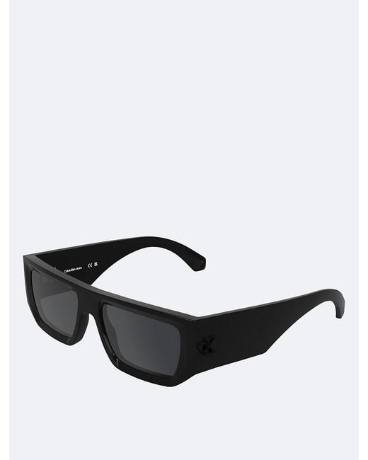 Calvin Klein Black Modified Rectangle Sunglasses Ckj26607S for men