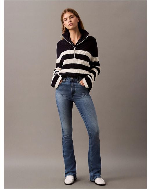 Calvin Klein Blue Calvin Klein High Rise Flared Jeans