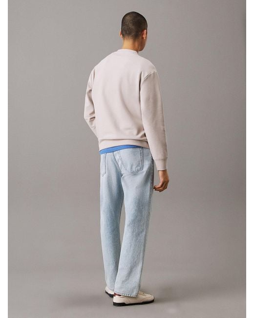 Felpa Tecnica Interlock Taglio Relaxed di Calvin Klein in Gray da Uomo