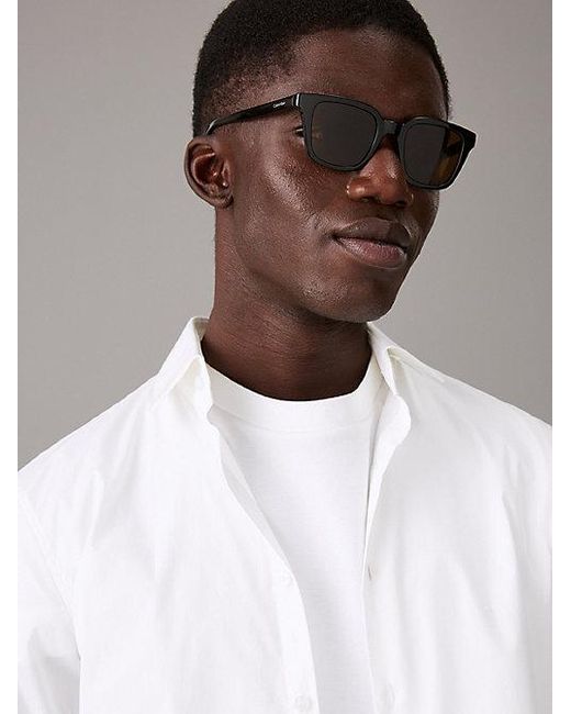Calvin Klein Black Rectangle Sunglasses Ck24506S