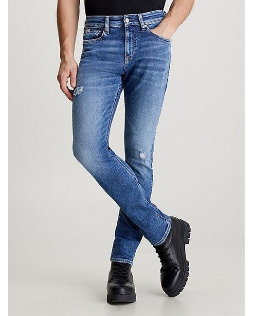 Skinny Jeans Calvin Klein de color Blue