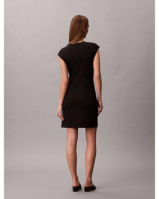 Calvin Klein Brown Ponte Mini Bodycon Dress