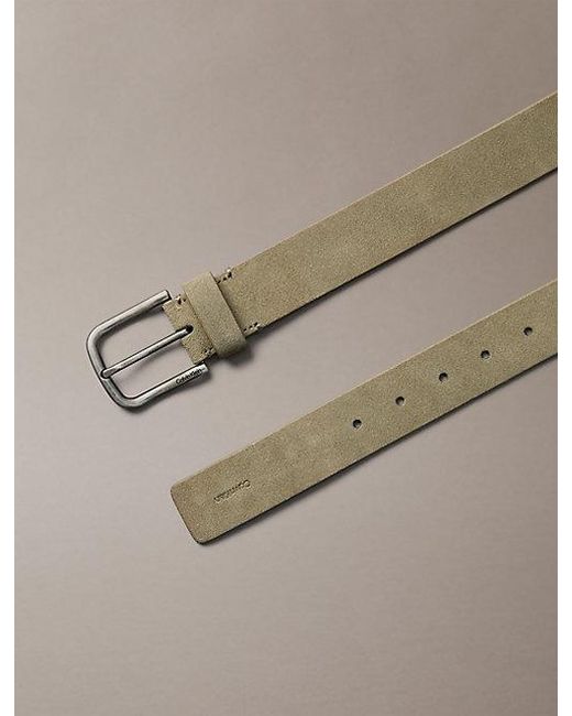 Calvin Klein Brown Suede Leather Belt for men