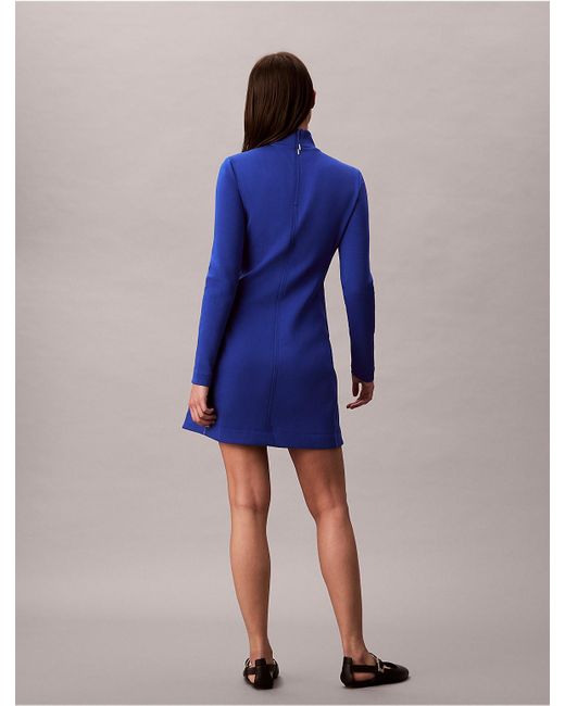 Calvin Klein Blue Calvin Klein Smooth Slim Mini Dress