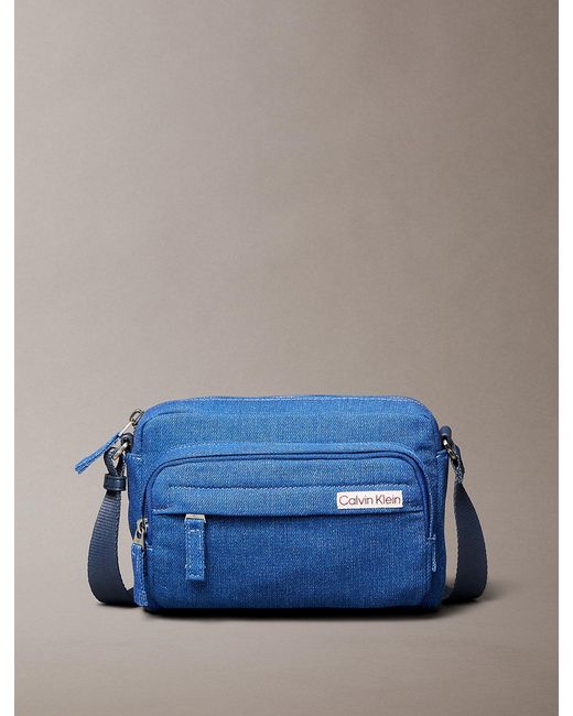 Calvin Klein Blue Denim Camera Bag for men