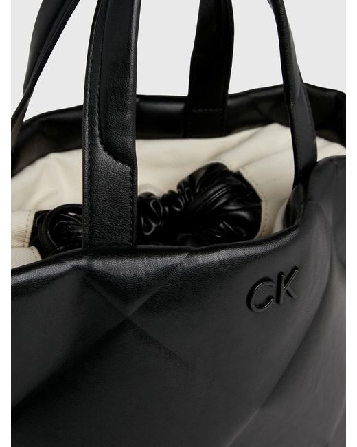 Calvin Klein Black Quilted Tote Bag
