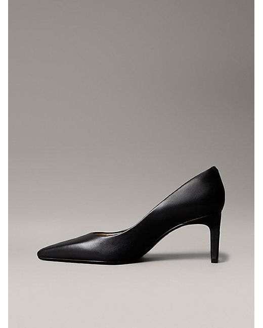 Calvin Klein Gray Pumps Aus Leder