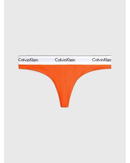 Calvin Klein Grote Maat String - Modern Cotton in het Orange