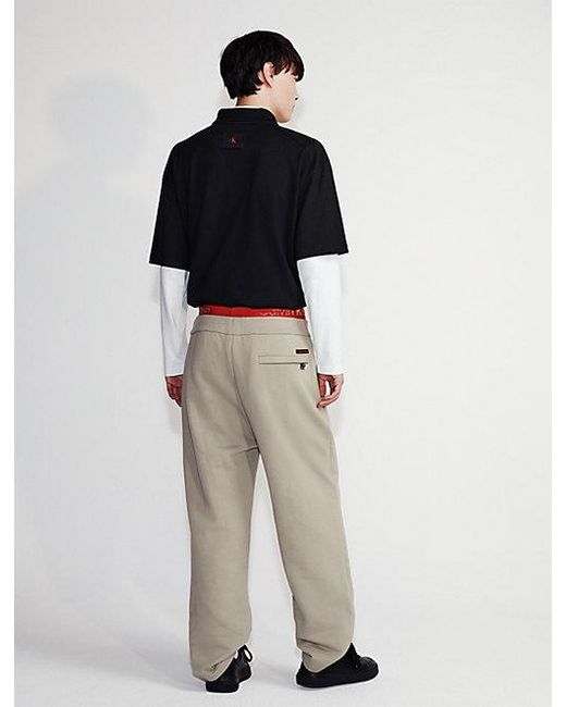 Calvin Klein Blue Lux Terry Sweatpants for men