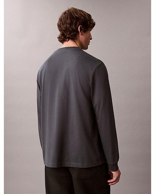 Calvin Klein Gray Jeans Monologo Relaxed T-Shirt for men