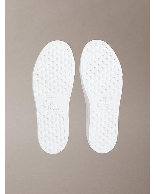 Calvin Klein Pink Valentina Leather Platform Trainers