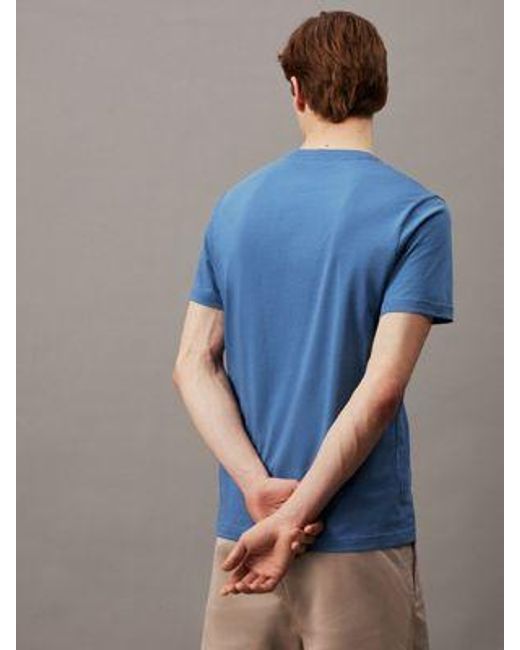 Camiseta gráfica floral Calvin Klein de hombre de color Blue