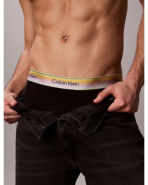 Calvin Klein Black Boxer Briefs Icon Cotton Stretch Pride for men