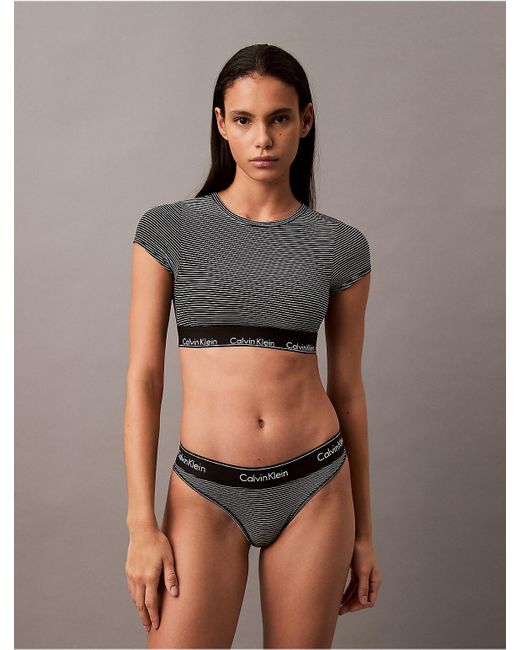 Calvin Klein Gray Icon Cotton Modal T-Shirt Bralette