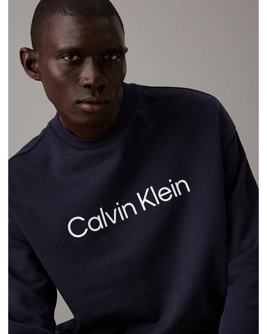 Calvin Klein Blue Logo Sweatshirt for men