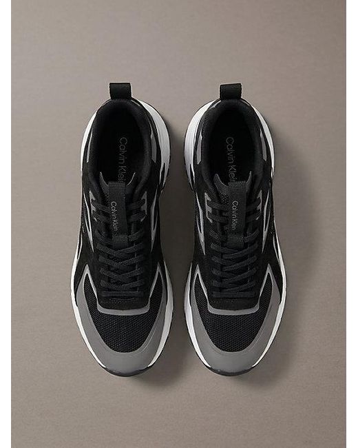 Calvin Klein Metallic Knit Mesh Runner Trainers for men
