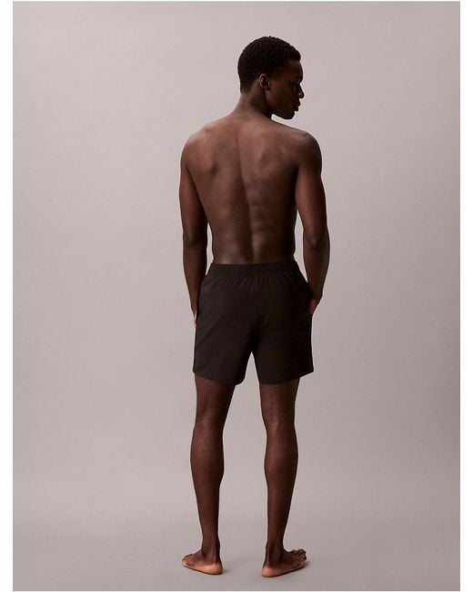 Calvin Klein Brown Core Solid Swim Shorts for men