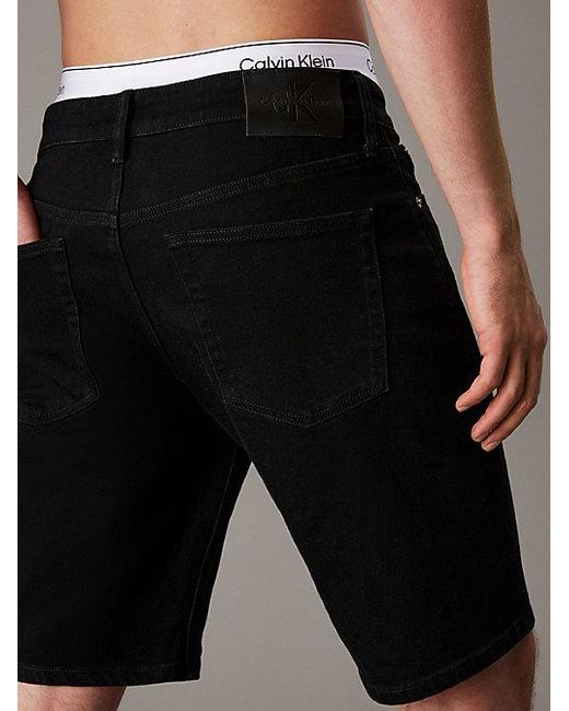 Calvin Klein Black Jeans Denim Shorts for men