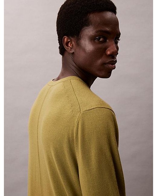 Calvin Klein Klassieke Merinowollen Trui in het Multicolor voor heren