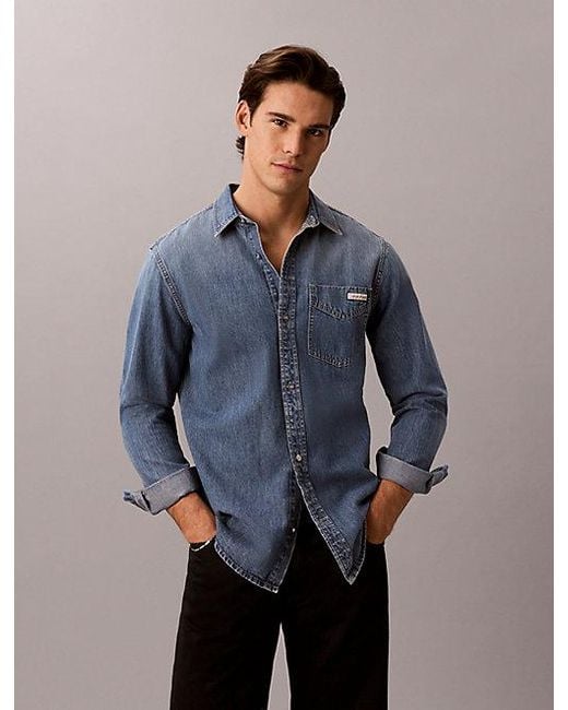 Calvin Klein Blue Jeans Classic Denim Shirt for men