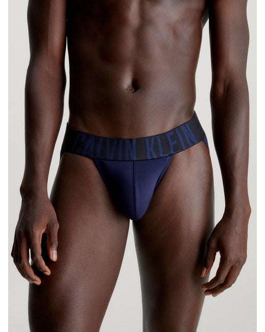 Calvin Klein Blue 3 Pack Jock Straps - Intense Power for men