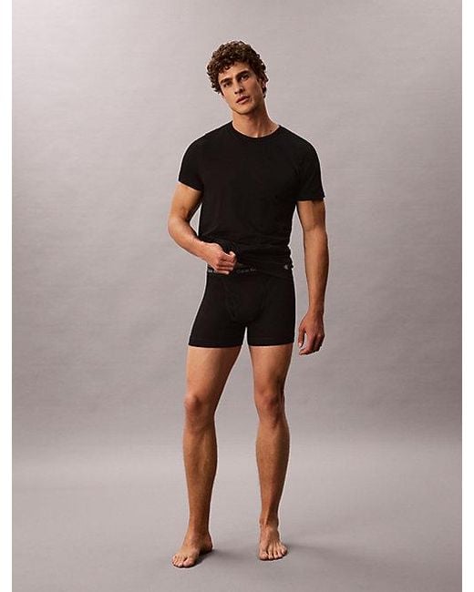 Calvin Klein Brown 5 Pack T-Shirts Cotton Classics for men