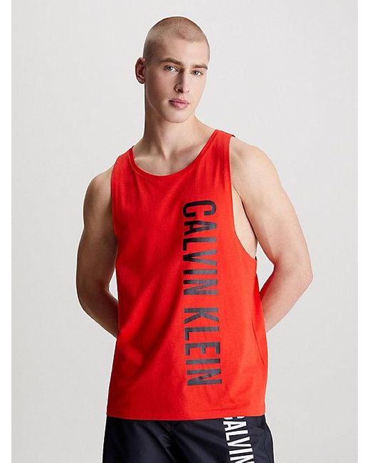 Camiseta de tirantes de playa - Intense Power Calvin Klein de hombre de color Red