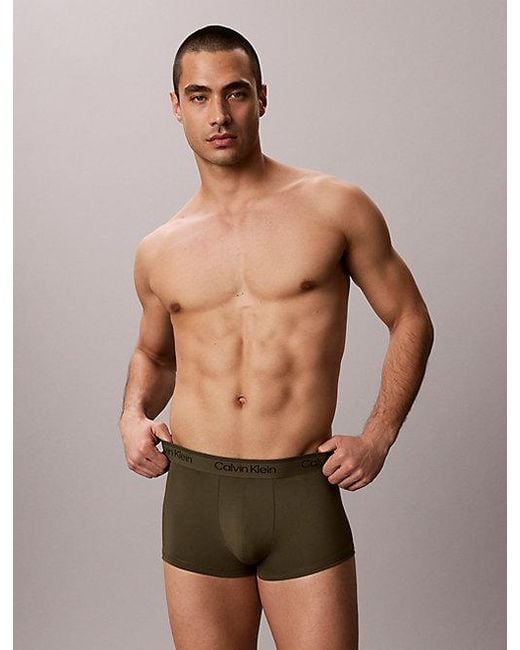 Calvin Klein Blue 5 Pack Low Rise Trunks Microfibre Stretch for men