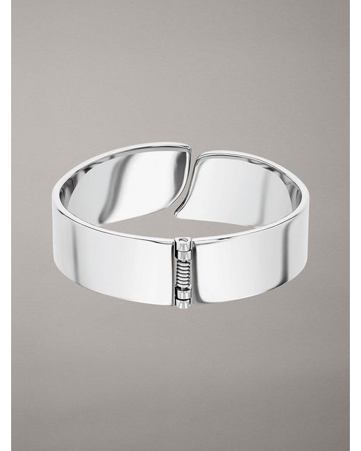 Calvin Klein Gray Minimalist Organic Shape Bracelet
