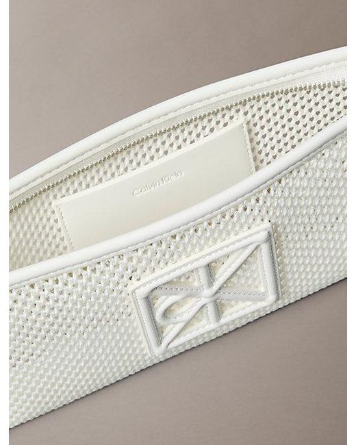 Calvin Klein Natural Convertible Mesh Logo Shoulder Bag