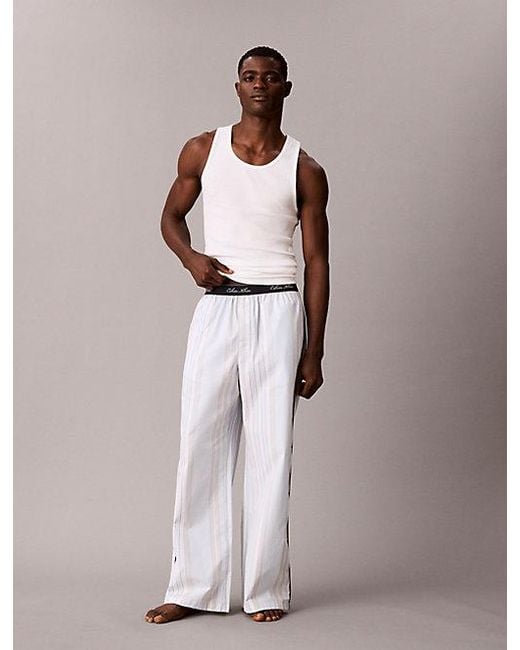 Calvin Klein Multicolor Pyjama Pants Cotton Poplin for men
