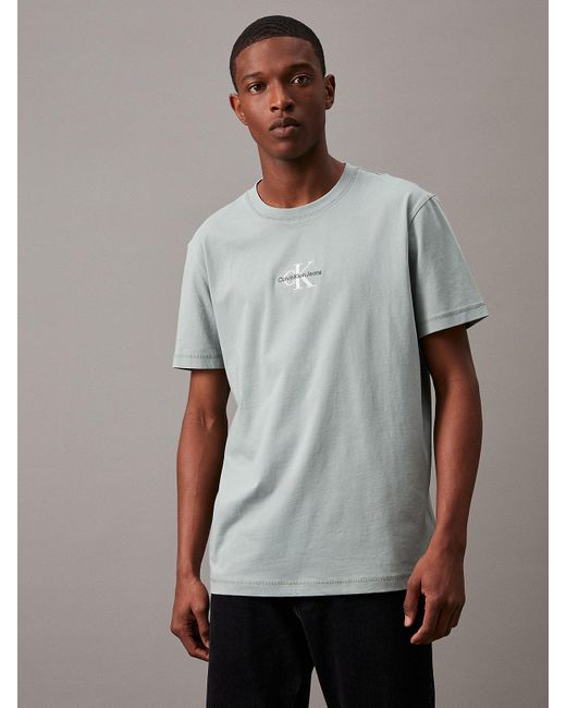 Calvin Klein Gray Monogram T-shirt for men