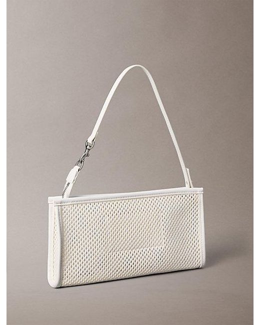 Calvin Klein Natural Convertible Mesh Logo Shoulder Bag
