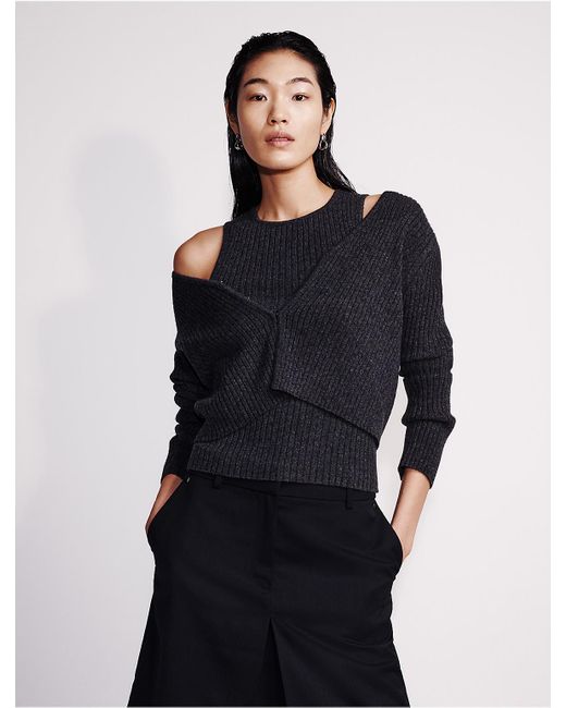 Calvin Klein Blue Cashmere 2-In-1 Cardigan Set