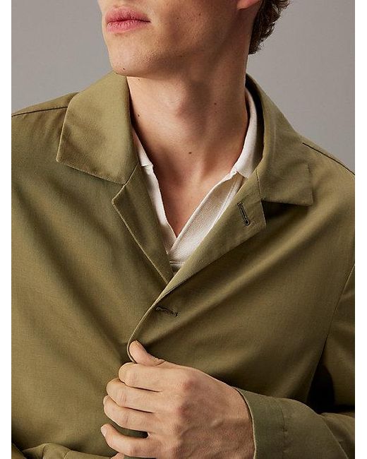 Calvin Klein Boxy Shacket in het Brown voor heren
