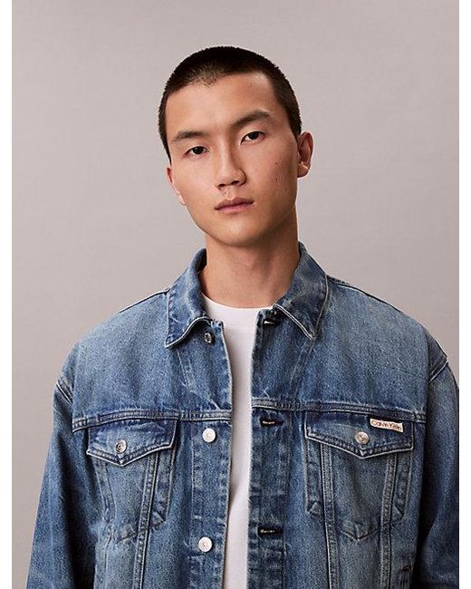 Calvin Klein Blue Jeans 90S Denim Trucker Jacket for men